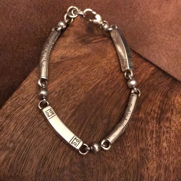 Silver bracelet with etching patterns - Picture 3 of 4